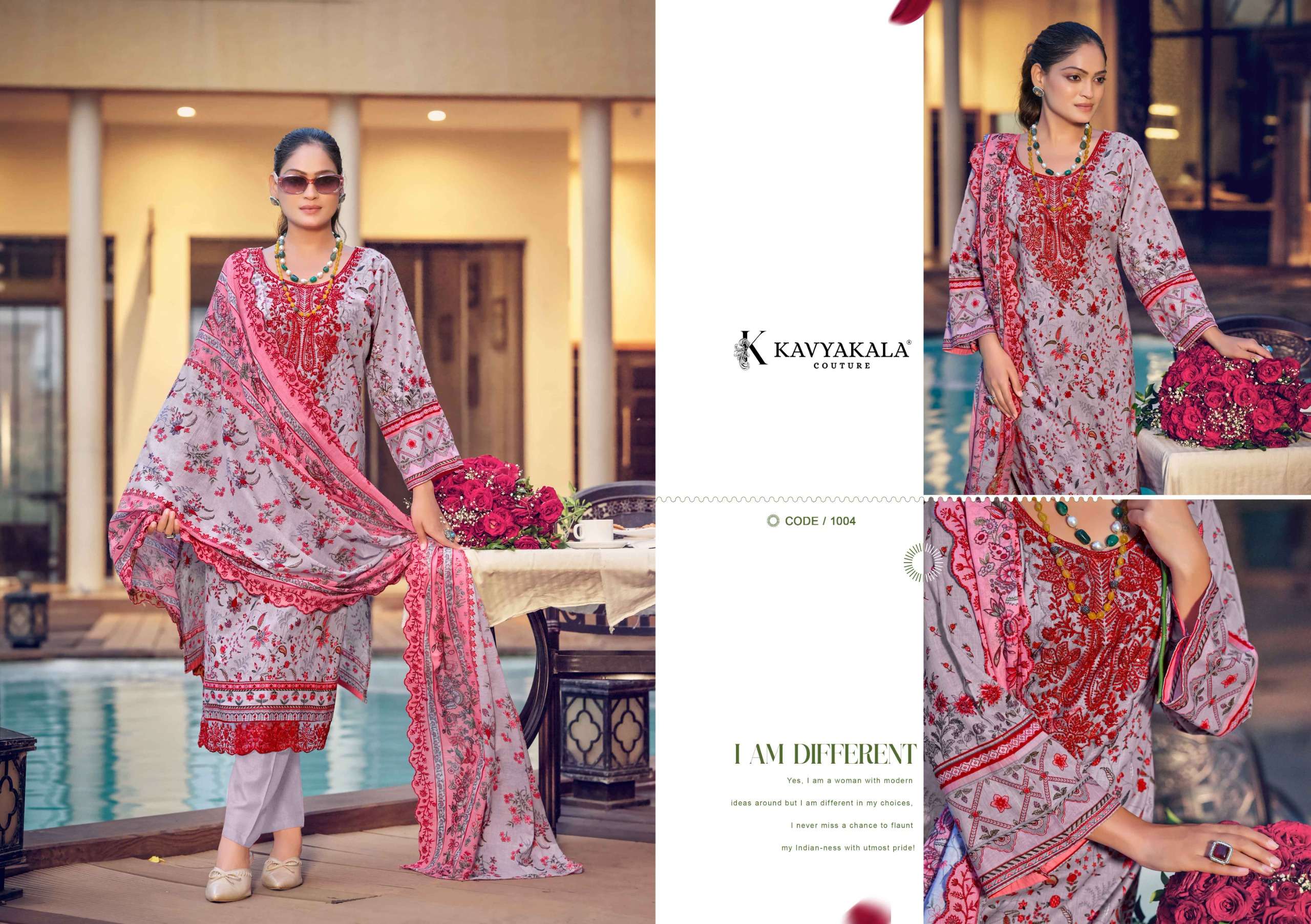 KAVYA‎‎ KALA MAHNOOR COTTON‎‎ CATALOG NECK & LACE PATCH SALWAR SUIT UNSTITCH EXPORT